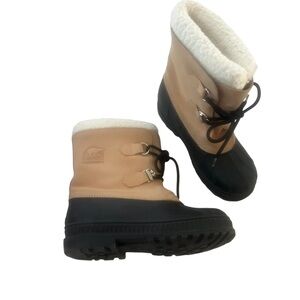 SOREL Snow Ranger Lace-Up Boots Waterproof Suede Faux Fur